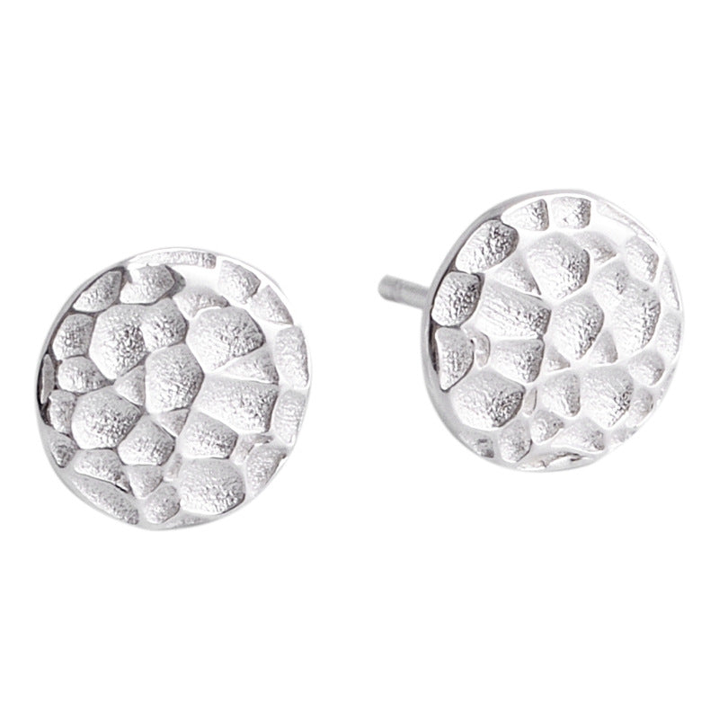 Luxyin 925 Sterling Silver Geometric Circle Stud Earrings