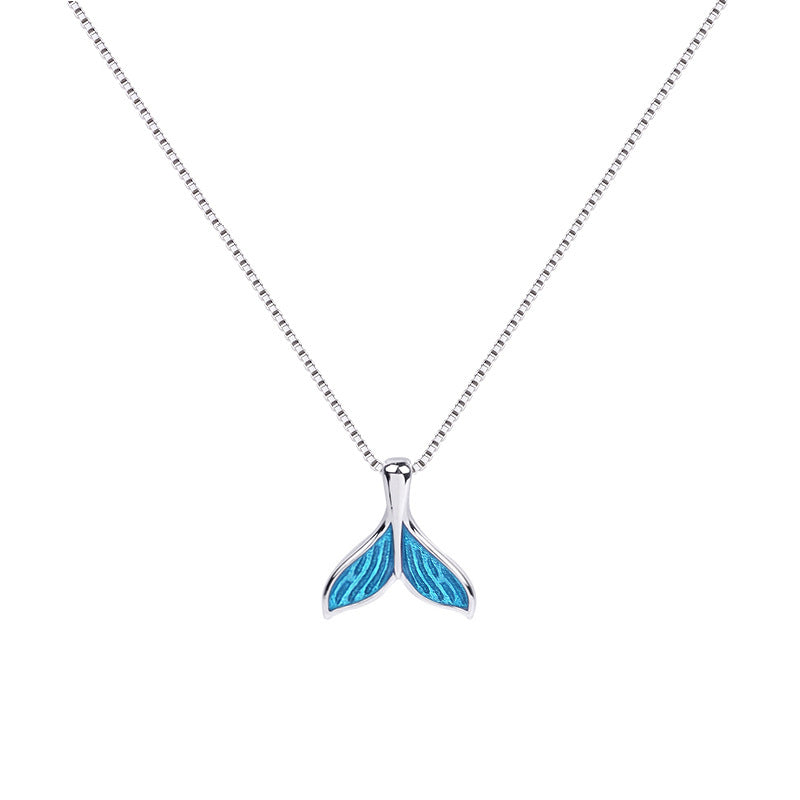 Luxyin S925 Silver Mermaid Tail Necklace - Cute & Fresh!
