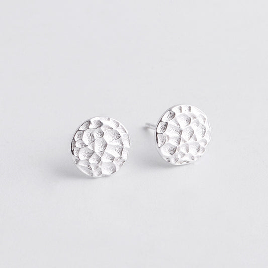 Luxyin 925 Sterling Silver Geometric Circle Stud Earrings