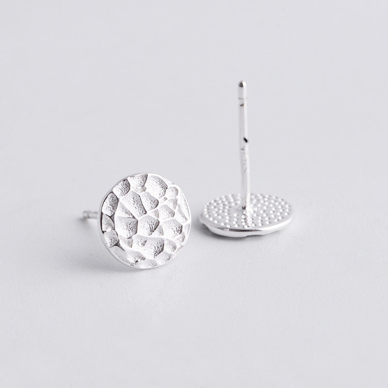 Luxyin 925 Sterling Silver Geometric Circle Stud Earrings