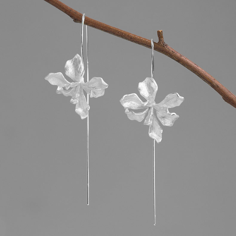 Luxyin Van Gogh Iris Dream 925 Silver Earrings