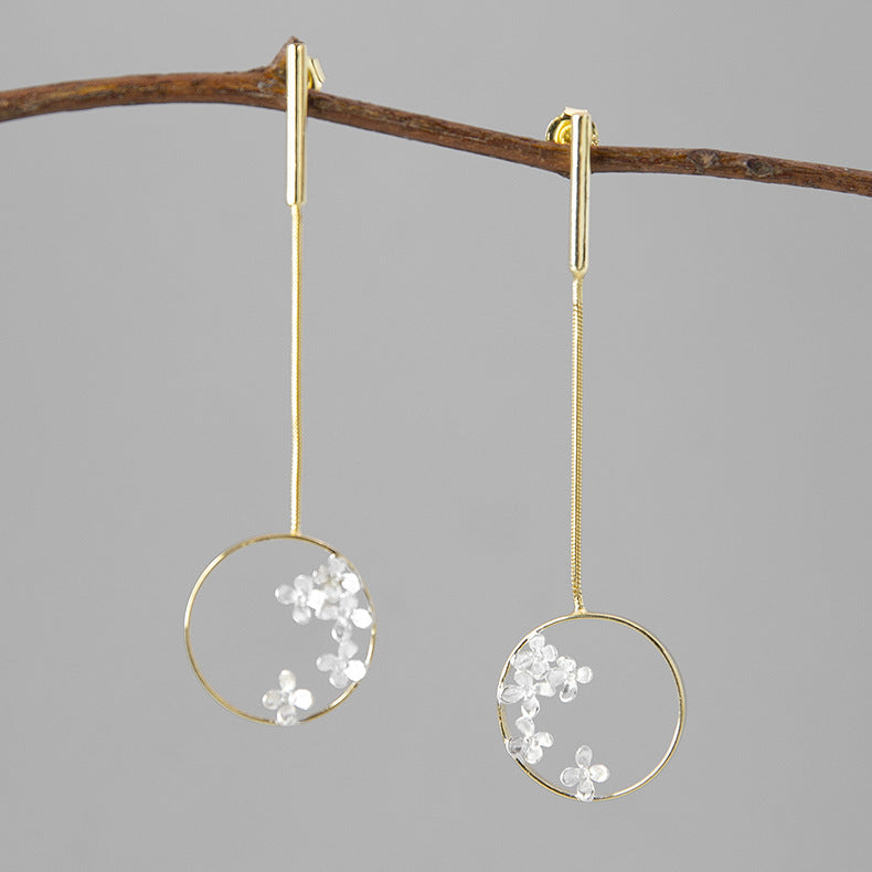 Luxyin Whispers of Osmanthus: Sterling Silver Chinese Earrings