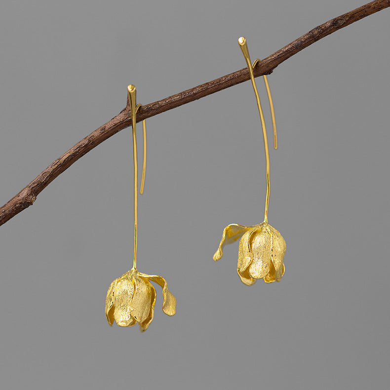 Luxyin Tulip Dream 925 Silver Earrings