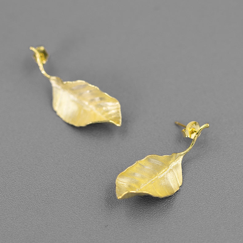 Luxyin Autumn Leaves 925 Silver Earrings