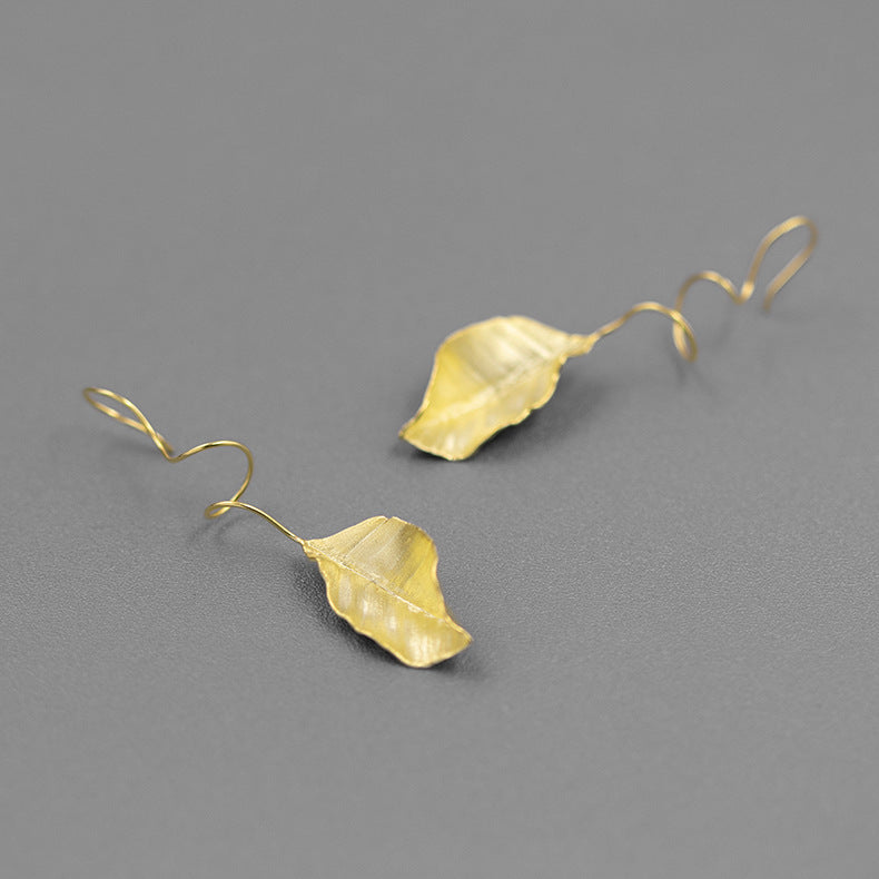 Luxyin Enchanted Leaf Drop Earrings: Whispers of the Forest