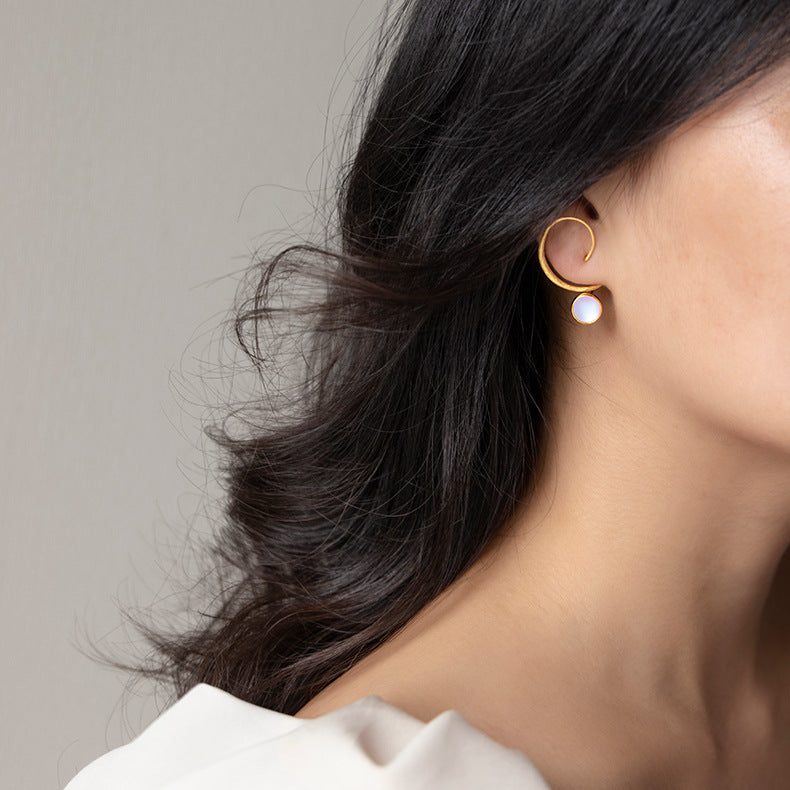 Luxyin Glass Bead Serpentine Earrings - Chic Dangles