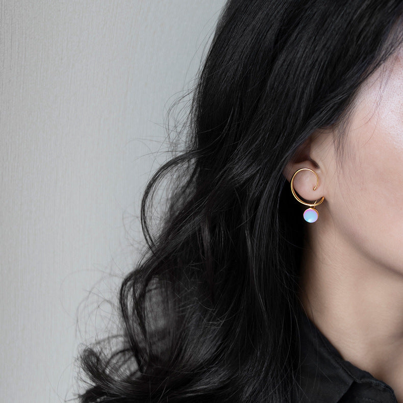 Luxyin Glass Bead Serpentine Earrings - Chic Dangles