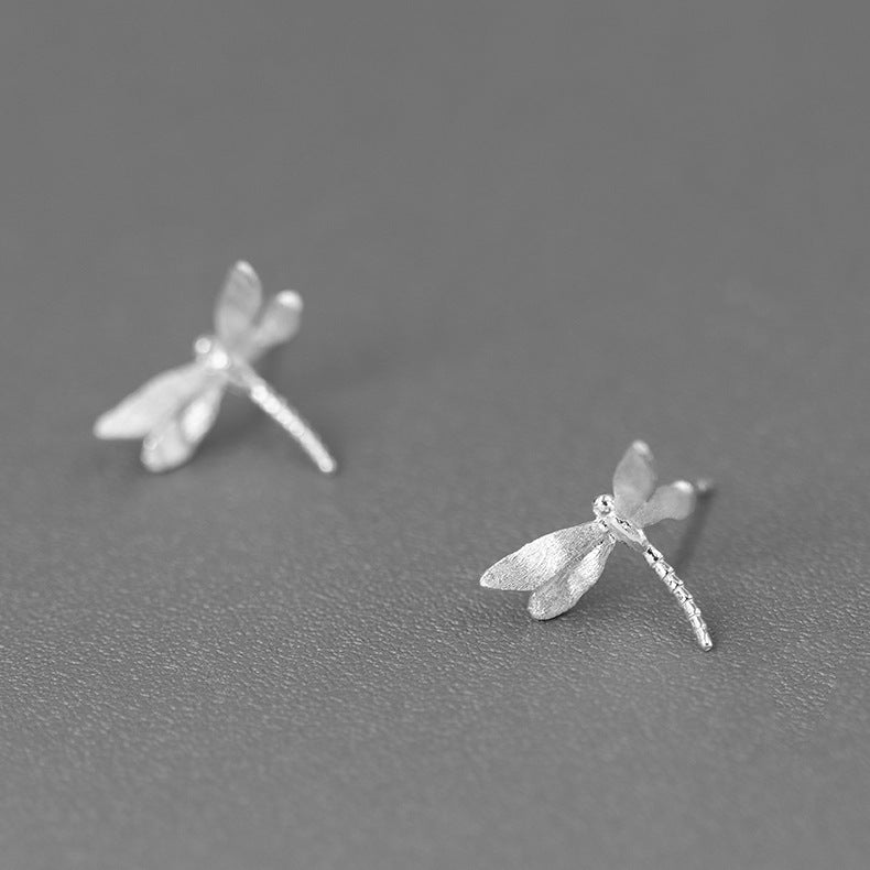 Luxyin Dragonfly Whispers: Sterling Silver Studs