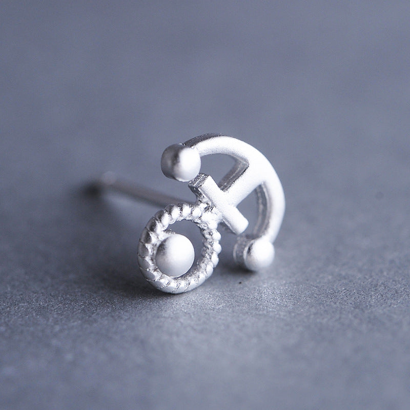 Luxyin 925 Sterling Silver Nautical Charm Stud Earrings