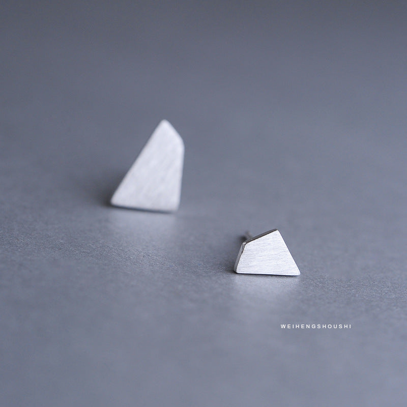 Luxyin S925 Silver Asymmetric Geometric Stud Earrings