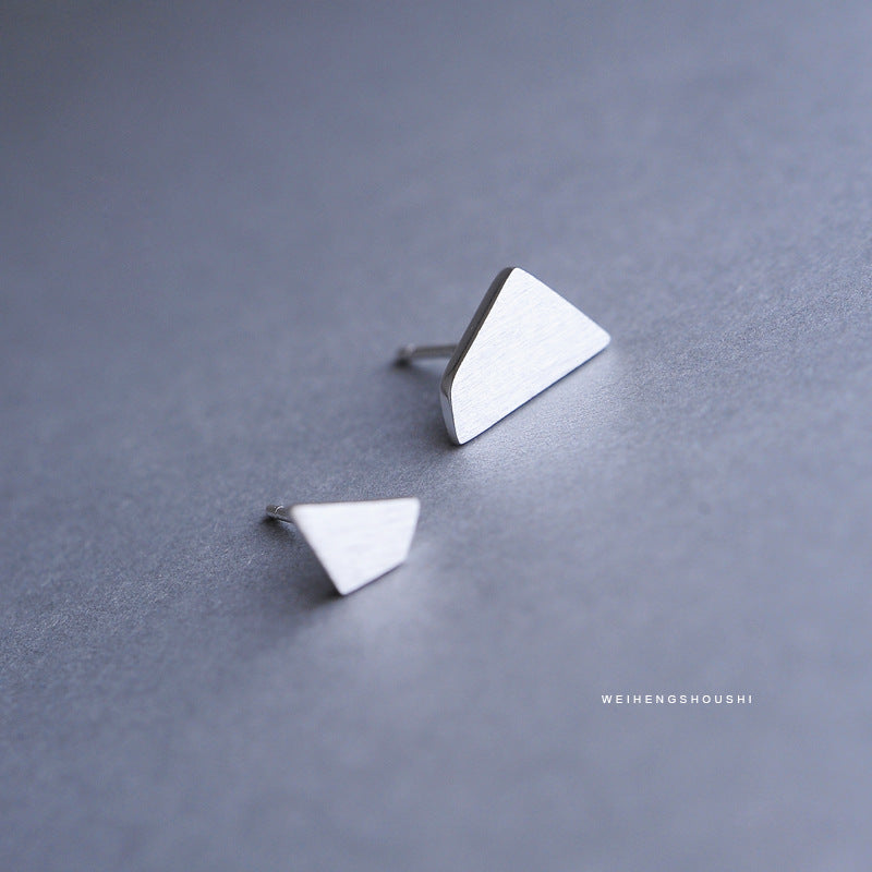 Luxyin S925 Silver Asymmetric Geometric Stud Earrings