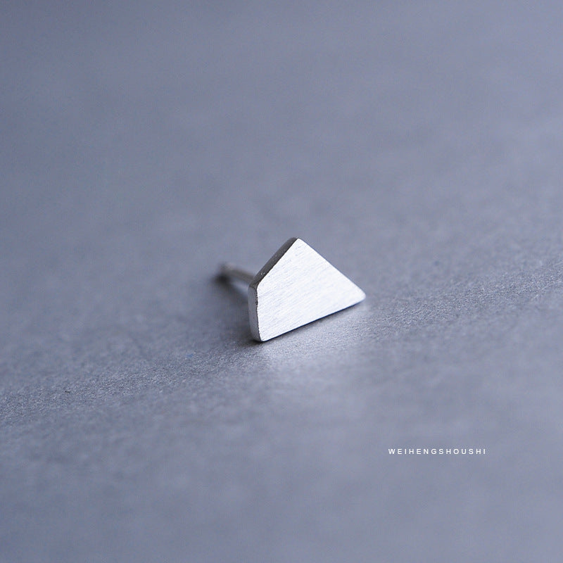 Luxyin S925 Silver Asymmetric Geometric Stud Earrings