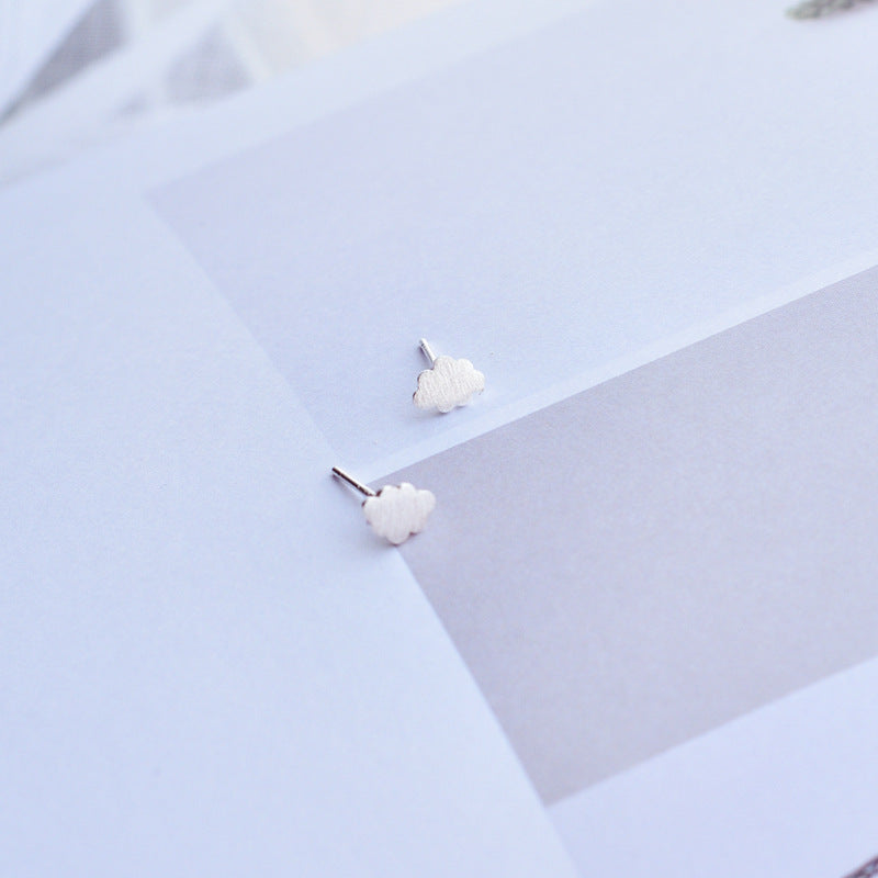 Luxyin 925 Sterling Silver Mini Cloud Stud Earrings