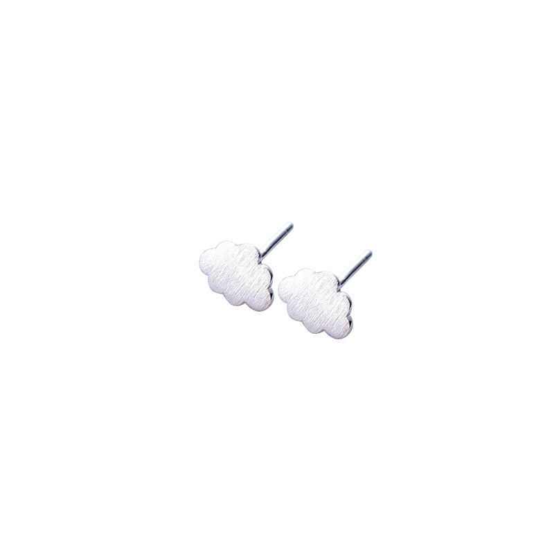 Luxyin 925 Sterling Silver Mini Cloud Stud Earrings
