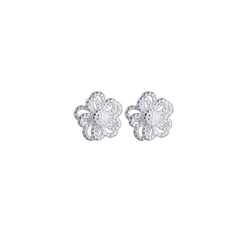 Luxyin 925 Sterling Silver Floral Stud Earrings