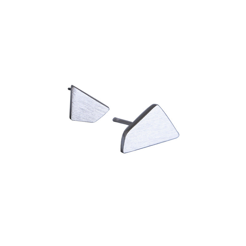 Luxyin S925 Silver Asymmetric Geometric Stud Earrings