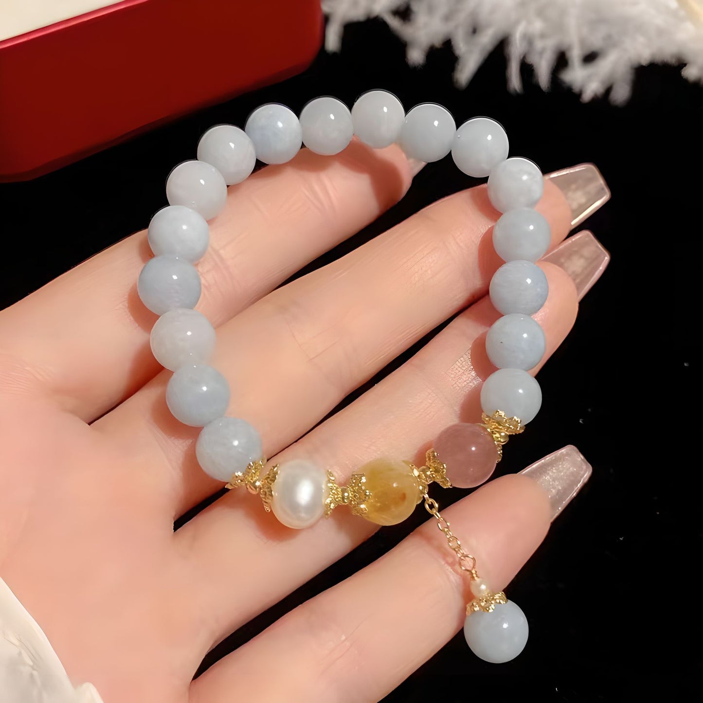 Pulsera Luxyin Jennifer Aguamarina