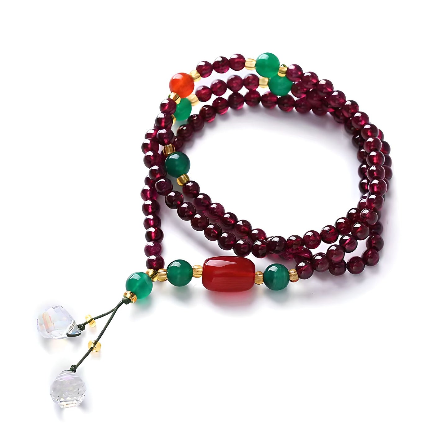 Luxyin Kate Garnet Crystal Bead Bracelet