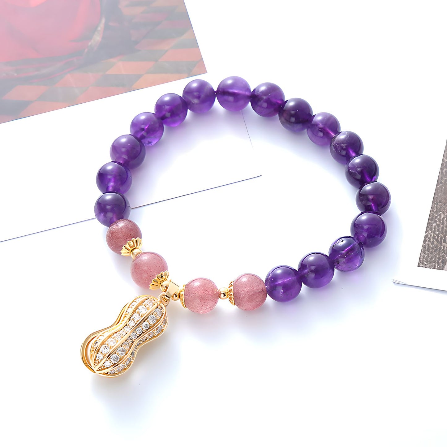 Luxyin Lee Amethyst Crystal Bead Bracelet