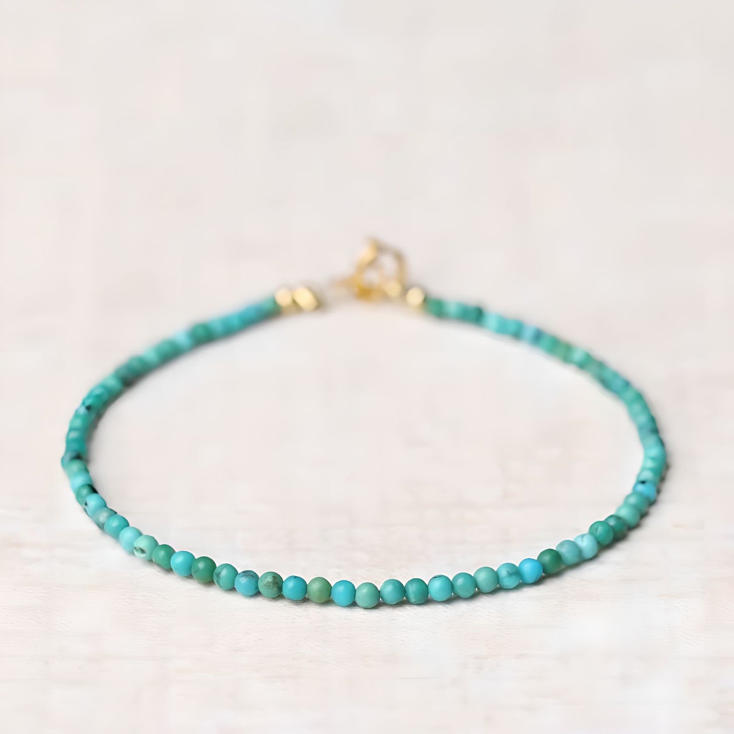 Luxyin Venus pulsera de cuentas de turquesa