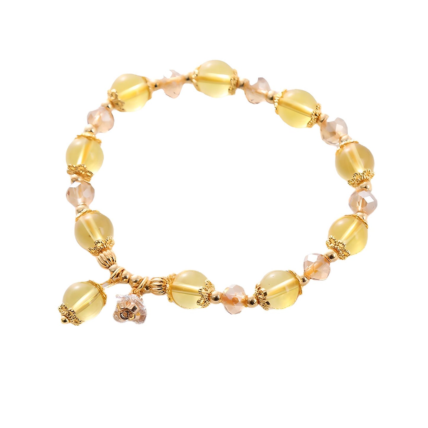 Pulsera de cuentas de cristal citrino Virginia Luxyin