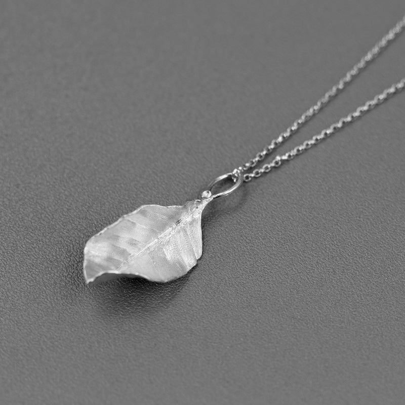 Luxyin Whispering Leaves: 925 Silver Pendant