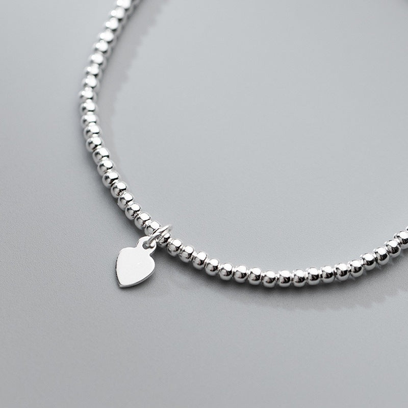 Luxyin S925 Silver Curved Tube Bead Bracelet - Korean Chic ✨