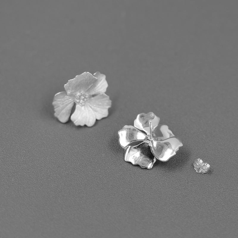 Luxyin Peony Bloom Sterling Silver Studs