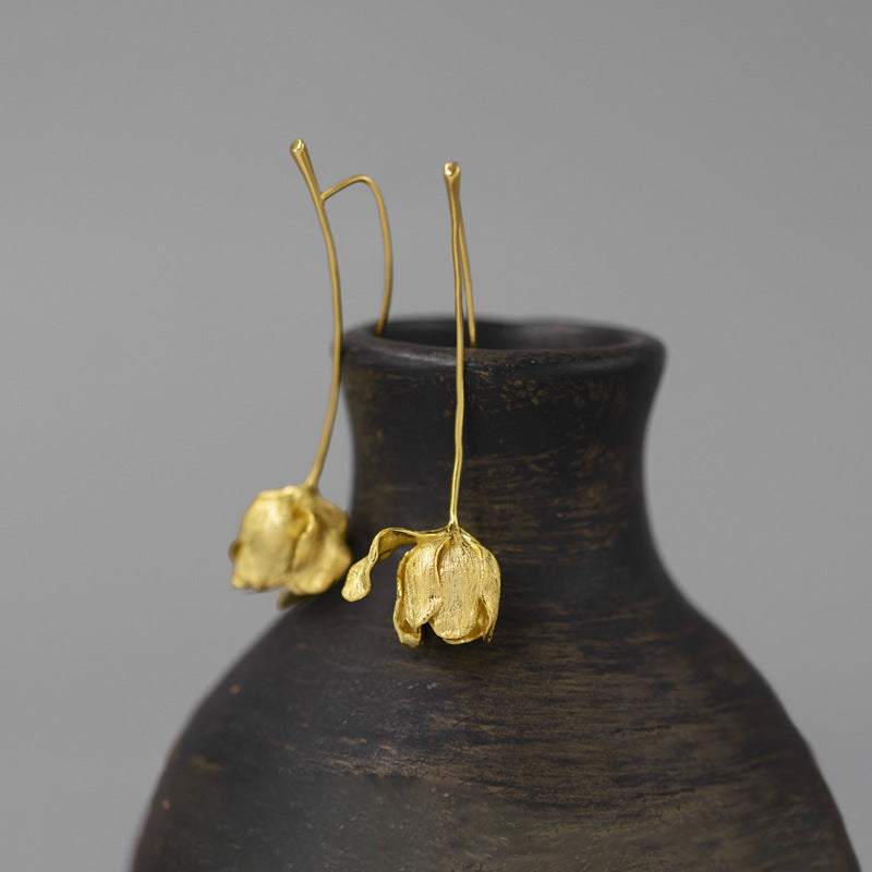 Luxyin Tulip Dream 925 Silver Earrings