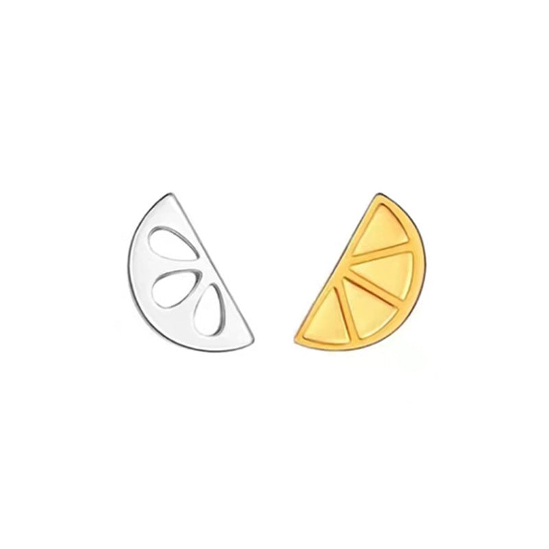 Luxyin Lemon Zest S925 Silver Stud Earrings