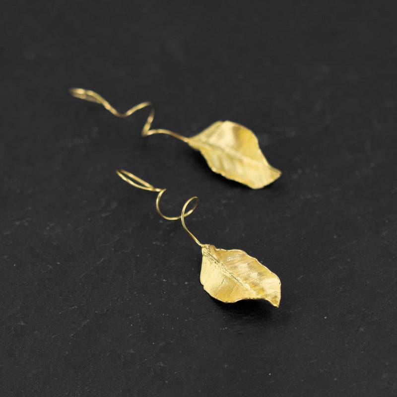 Luxyin Enchanted Leaf Drop Earrings: Whispers of the Forest