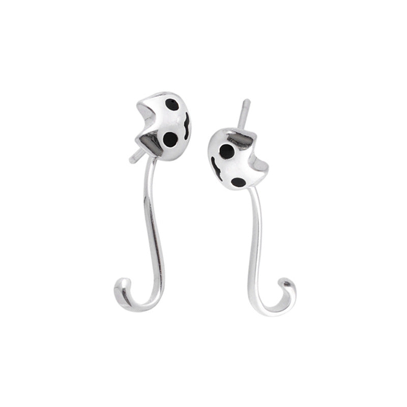 Luxyin Sterling Silver Playful Kitty Stud Earrings