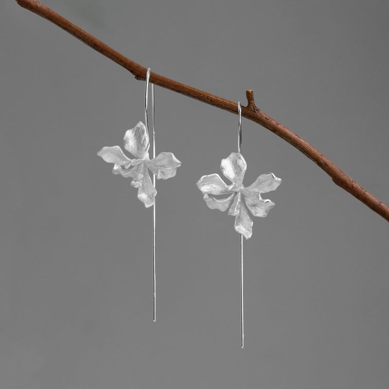Luxyin Van Gogh Iris Dream 925 Silver Earrings