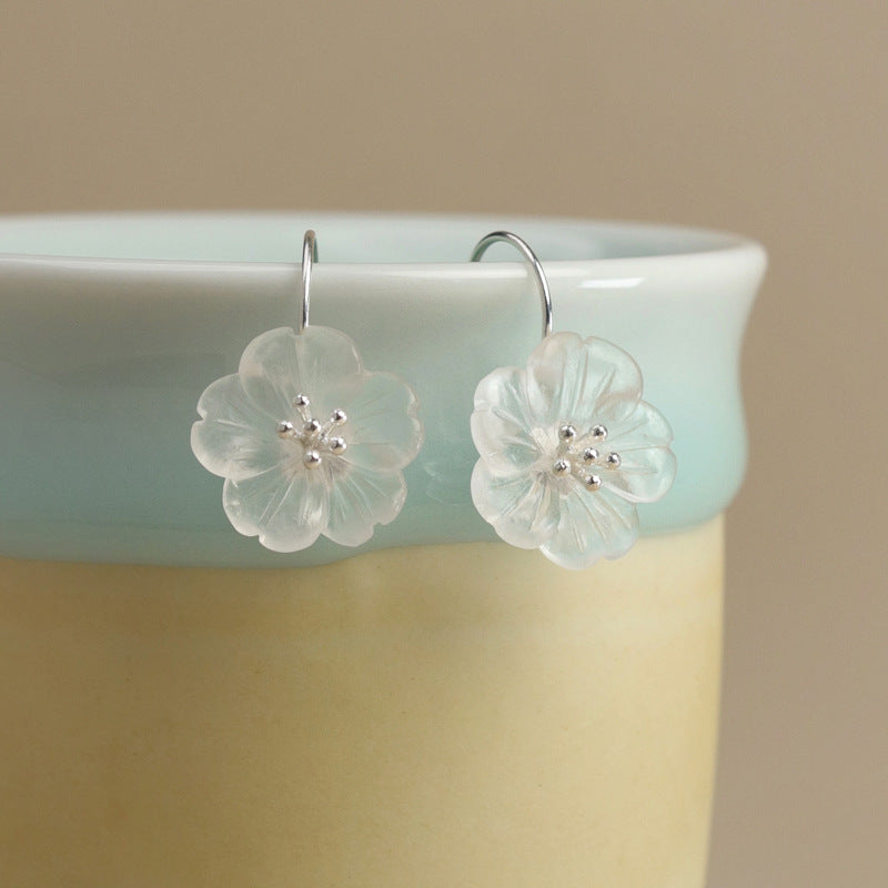 Flower in the Rain Drop Earring