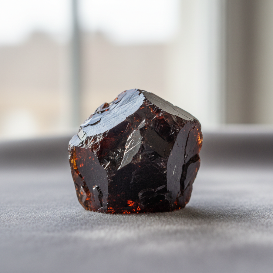 Cassiterite crystal close-up