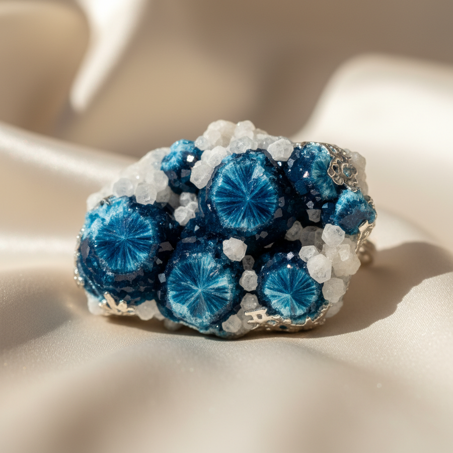 Cavansite crystal close-up