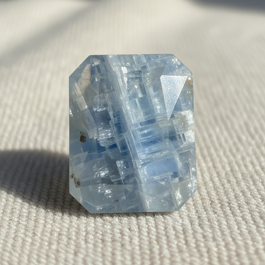 Celestite crystal close-up