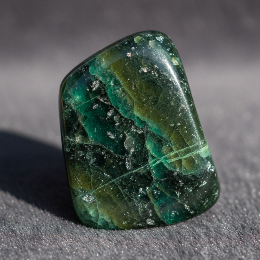 Clinochlore crystal close-up