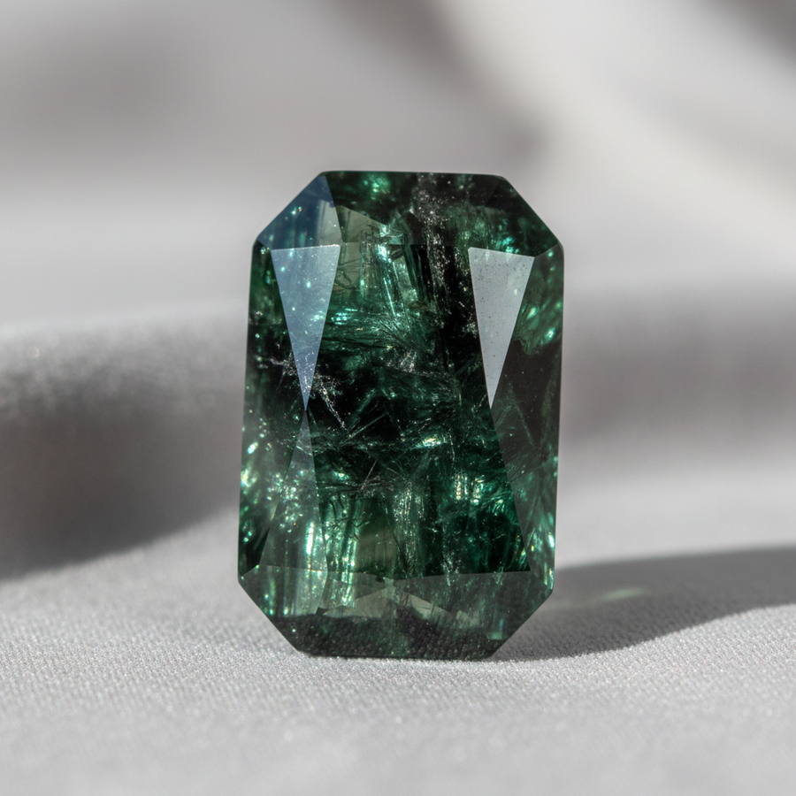 Diopside crystal close-up