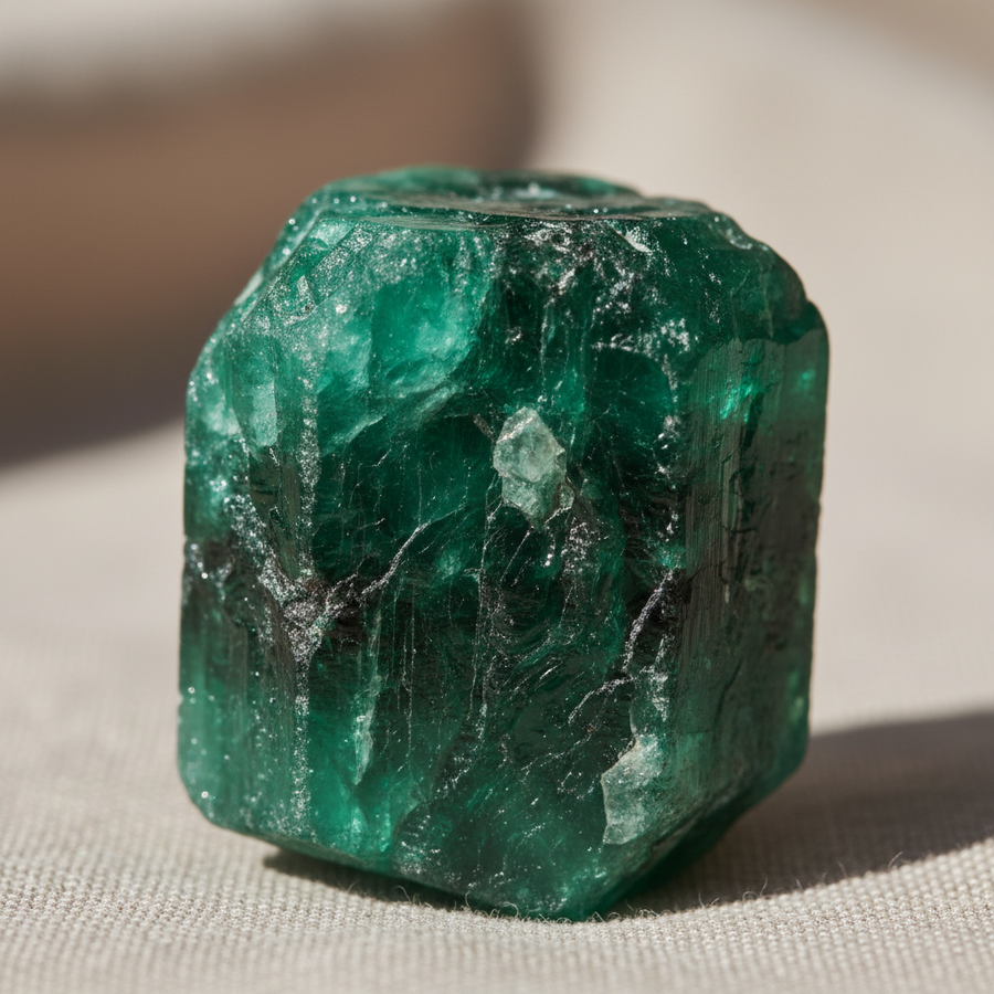 Emerald crystal close-up