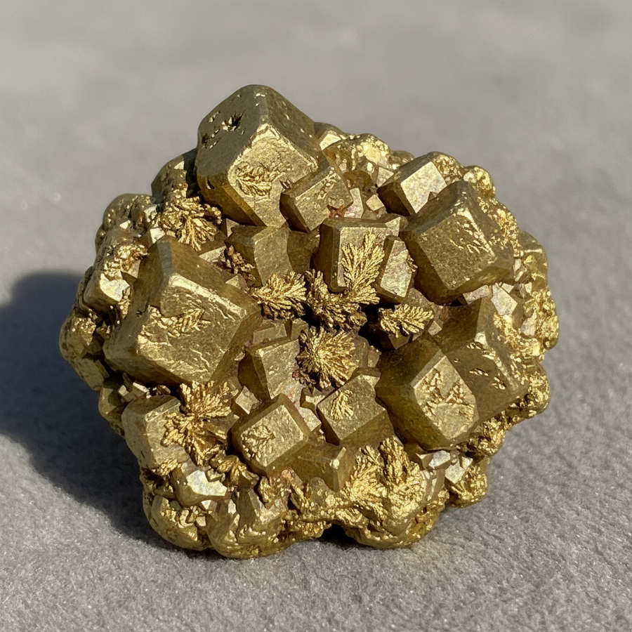 Gold crystal close-up