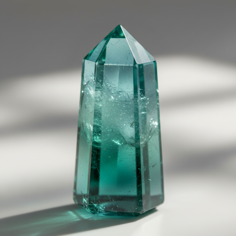 Green Tanzurine crystal close-up