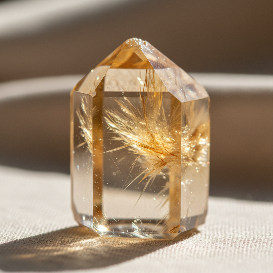 Iceland Spar crystal close-up