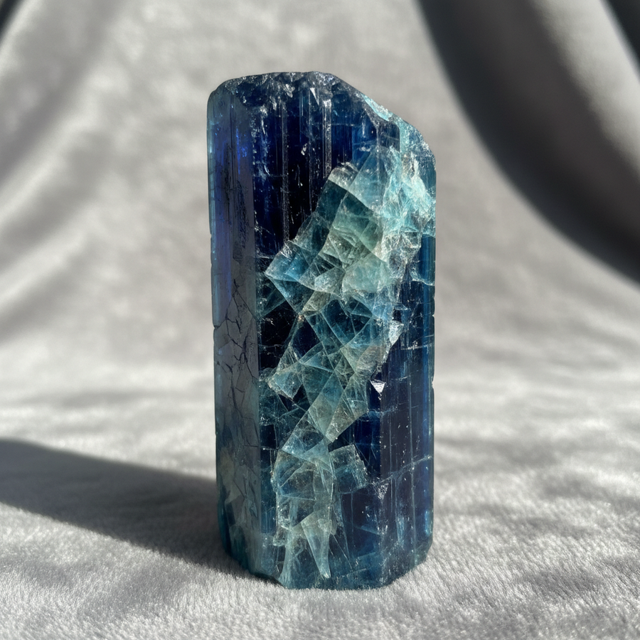 Indicolite crystal close-up