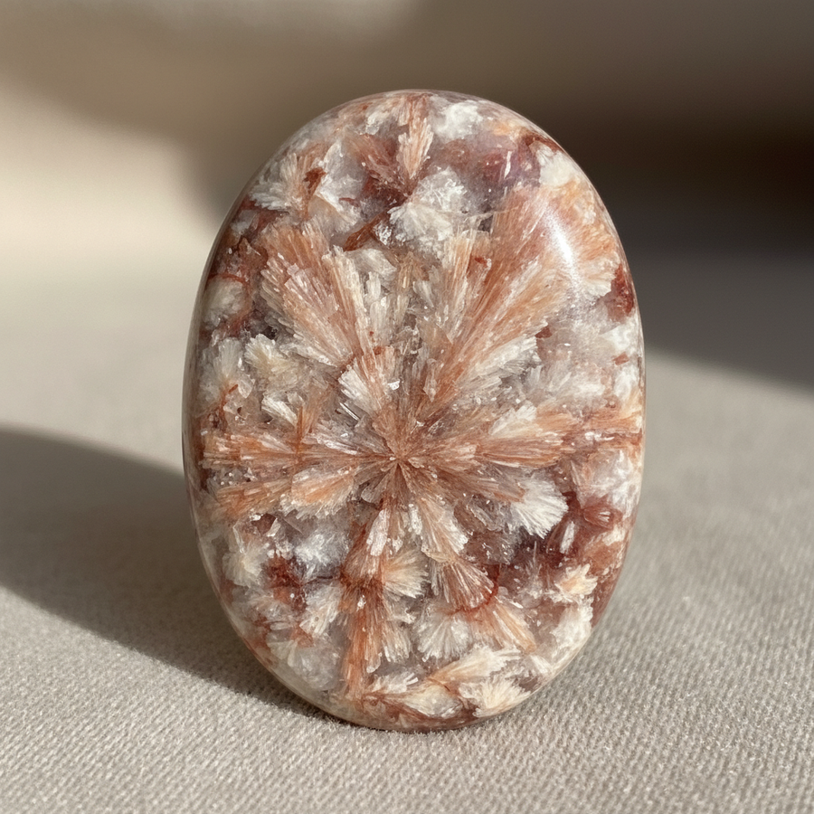 Inesite crystal close-up