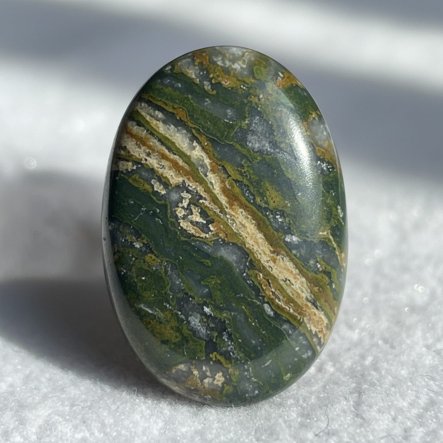 Kambaba Jasper crystal close-up