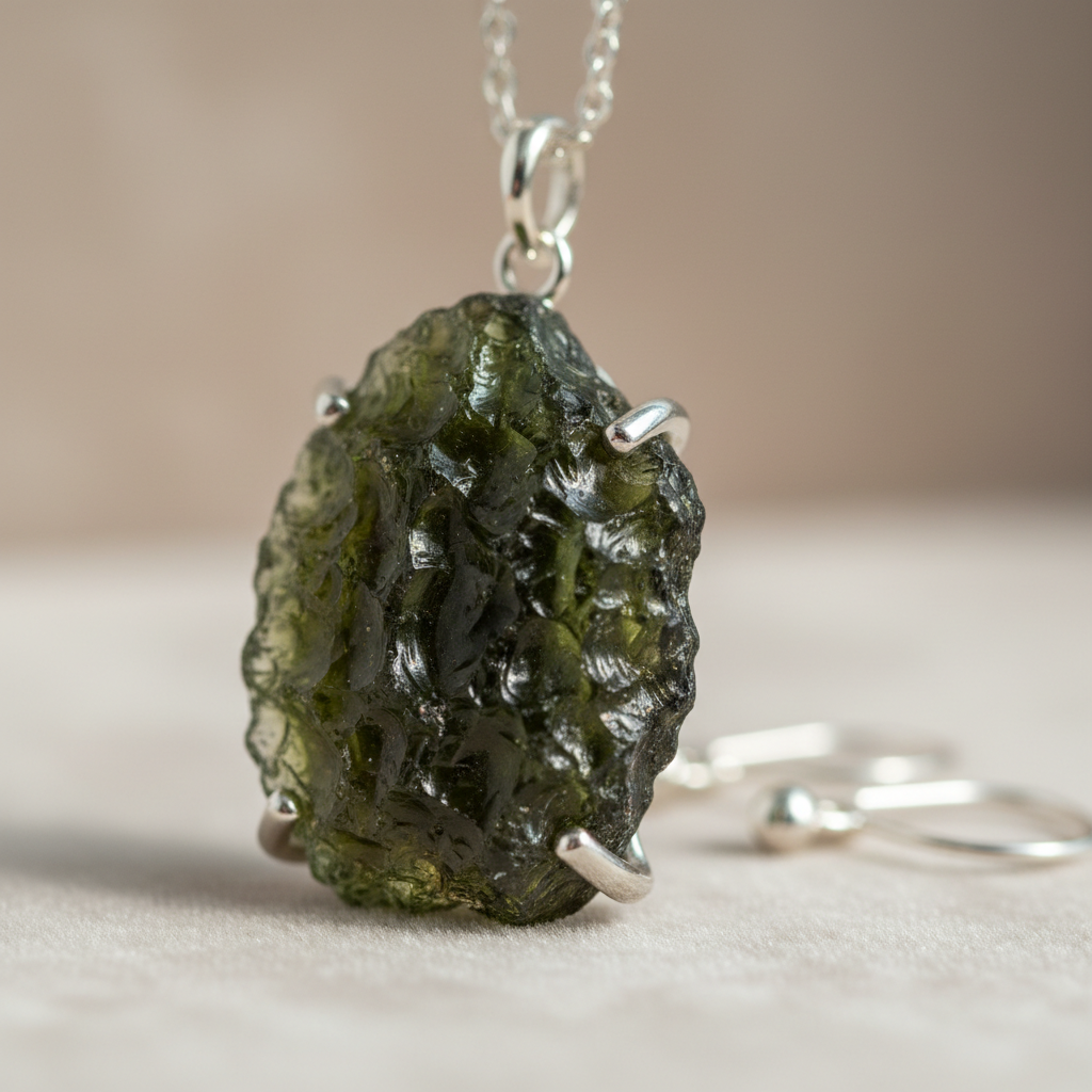 Moldavite crystal
