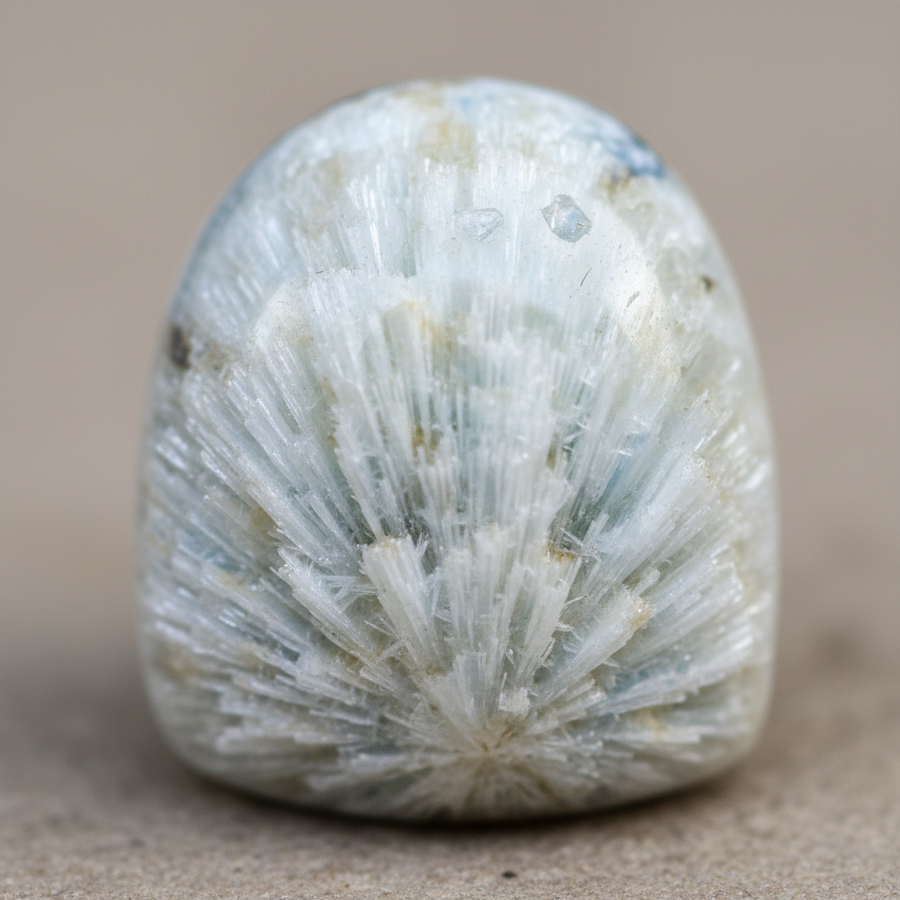 Okenite crystal close-up