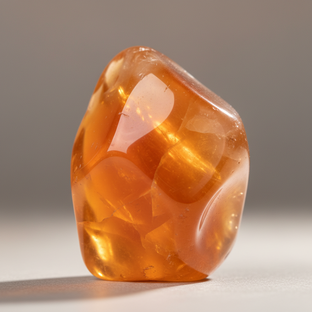 Orange Calcite crystal