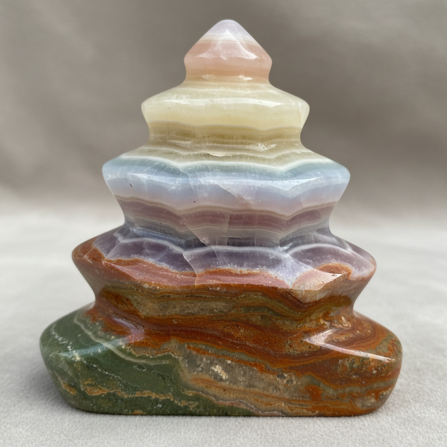 Pagoda Calcite crystal close-up